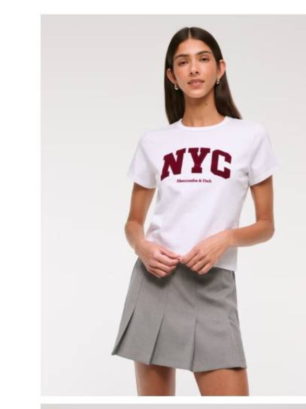 ABERCROMBIE + FITCH Mid Rise Pleated Mini Skort Size M NWT - Picture 2 of 10